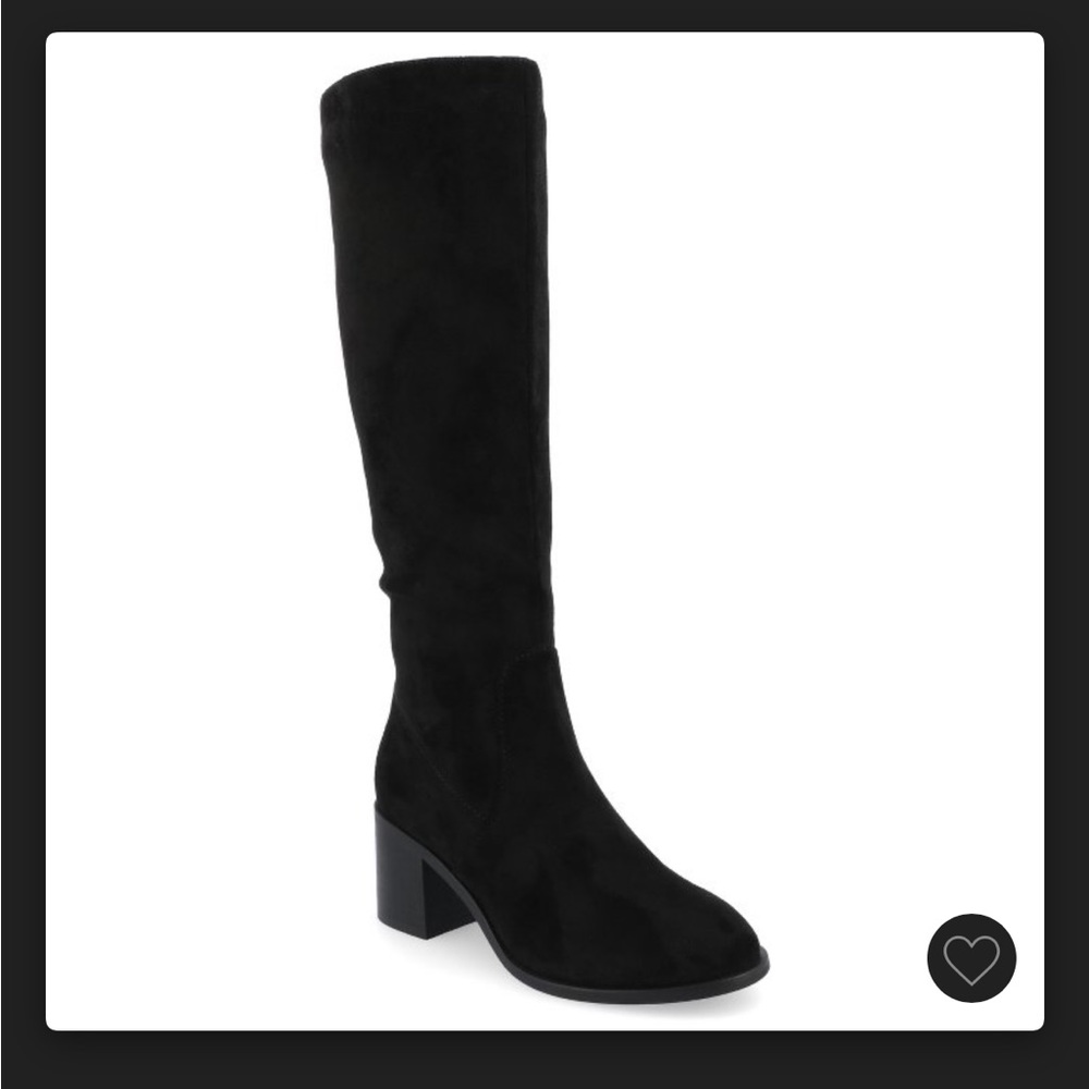 New- Romilly by Journee Collection, the classic knee-high boot/ Black Suede